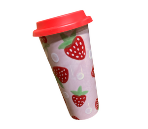 South Charlotte - Color Me Mine Strawberry Travel Mug