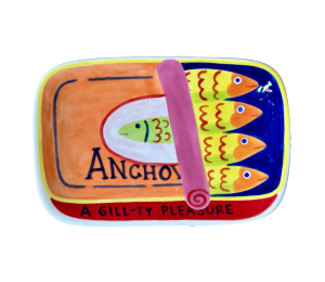 South Charlotte - Color Me Mine Anchovies App Plate