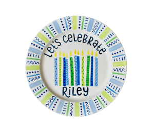 South Charlotte - Color Me Mine Let's Celebrate Plate